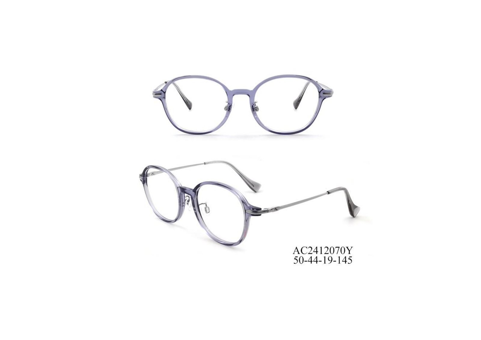 Luxury Collection lady's grey-purple round acetate frame AC2412070Y
