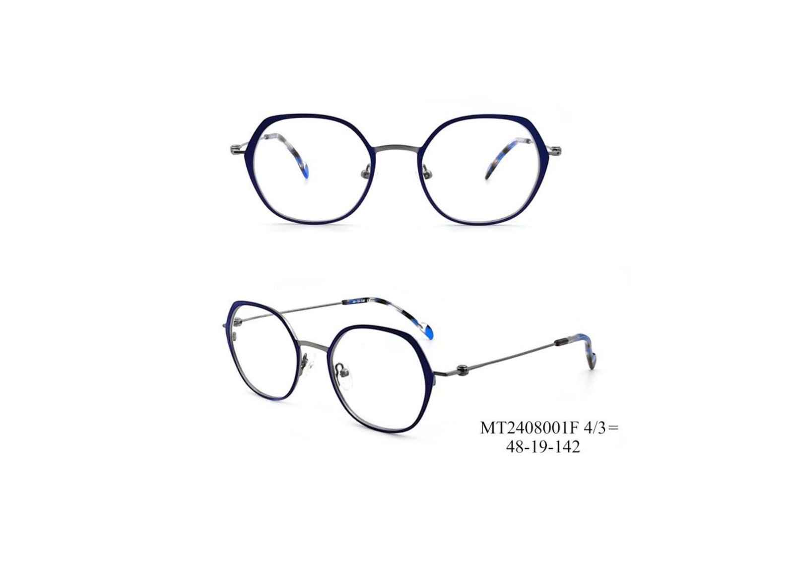 Premium Collection blue round metal frame MT2408001F