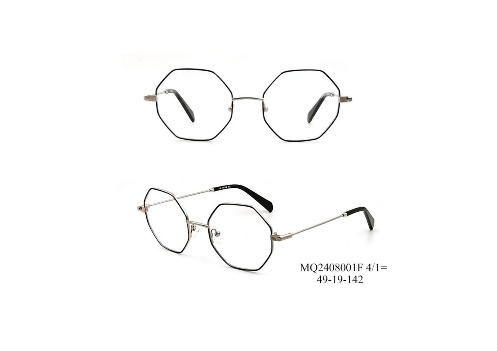 Premium Collection black octagon metal frame MQ2408001F